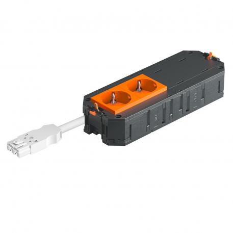 UTC4 W with 2 protective contact sockets, orange