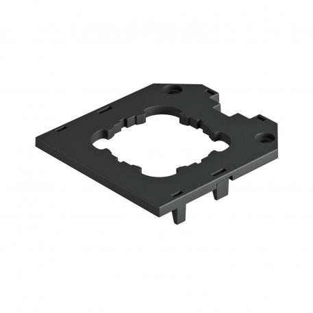 Cover plate for universal support UT3, round installation opening for EKR device 