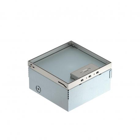UDHOME4 floor box, with I4 mounting support, freely equippable, stainless steel 15