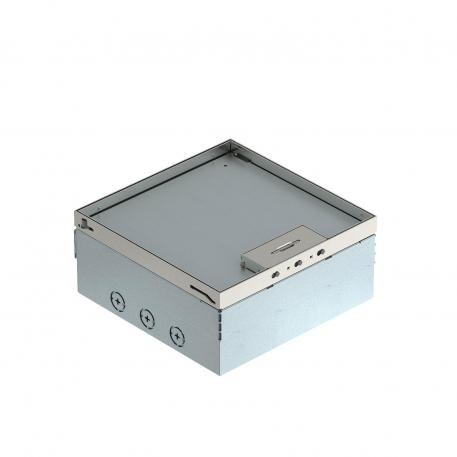 Caja de suelo UDHOME9, soportes de montaje I14, acero inoxidable