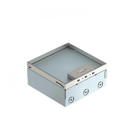 UDHOME4 floor box, with universal support UT3, triple NF, stainless steel 15