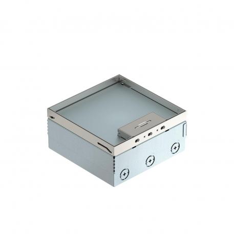 UDHOME4 floor box, with universal support UT3 45 3, triple NF, stainless steel 15