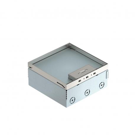 UDHOME4 floor box, with universal support UT3, freely equippable, stainless steel