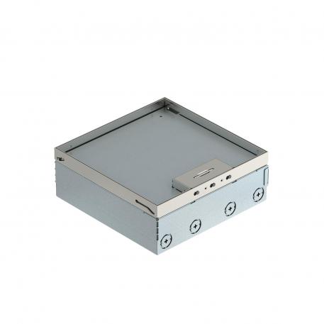 UDHOME9 floor box, two double VDE, stainless steel