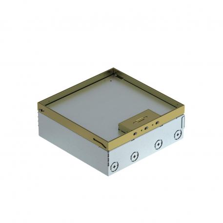 UDHOME9 floor box, two double VDE, brass 15