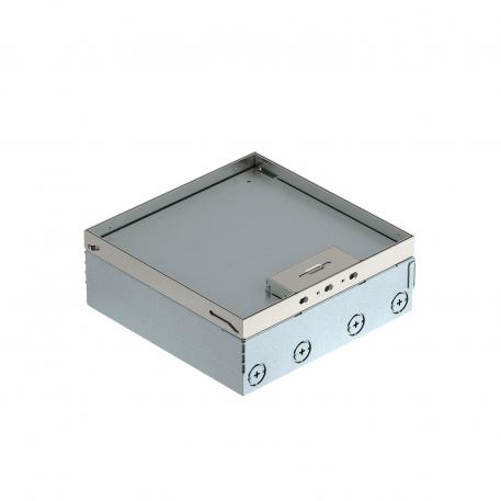 Floor box UDHOME9, two double NF, stainless steel