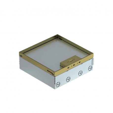 UDHOME9 floor box, freely equippable, brass 15