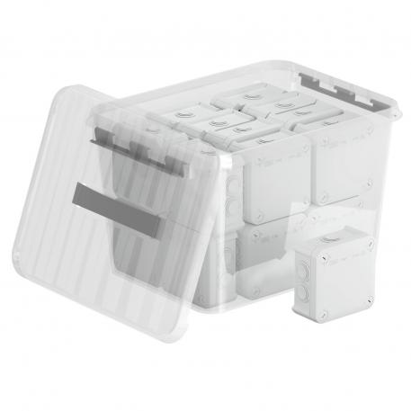 Junction box, T series, with Promo Box plug-in seals  |  | IP66 | ax Mxx | Transparent
