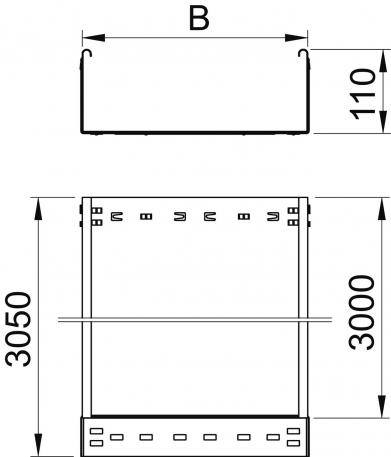 Cable tray SKS-Magic® 110, unperforated FS 3050 | 100 | 110 | 1.5 | no ...