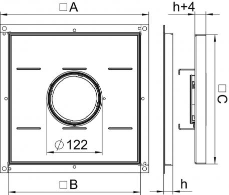 Heavy-duty frame cassette for tube body, RKFSL, nominal size 250-3 