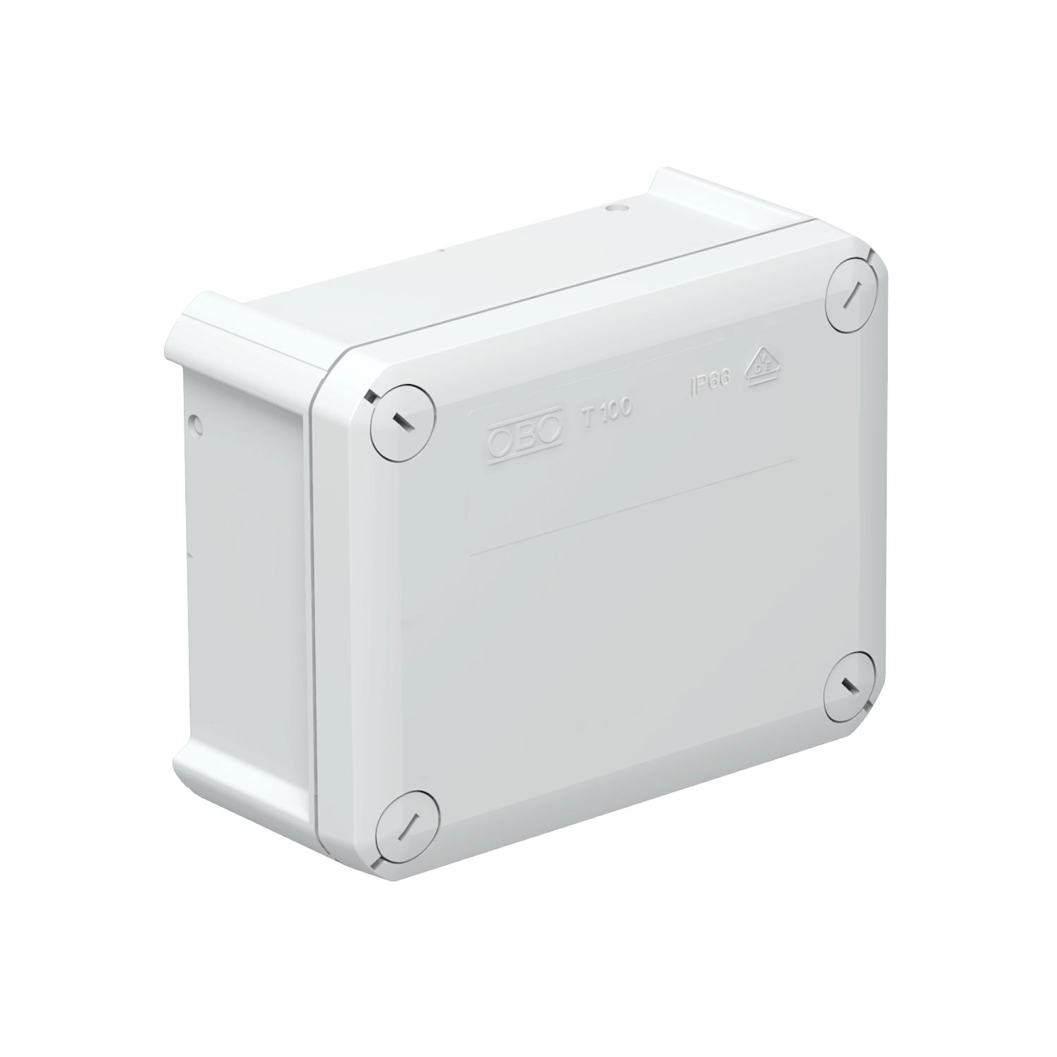 Junction box T 100, closed 136x102x57 | | IP66 | None | Light grey 