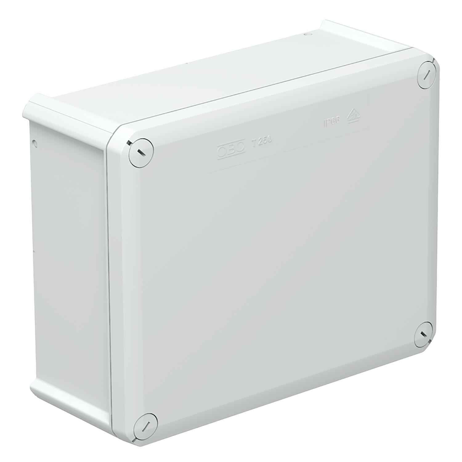 Junction box T 250, closed 225x173x86 | | IP66 | None | Light grey 